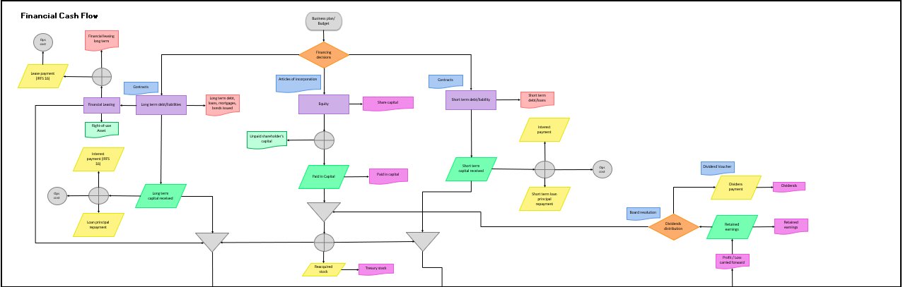 Financial Cash Flow process flow diagram